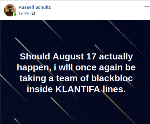 Russell Schultz discusses infiltrating and framing anti-fascists