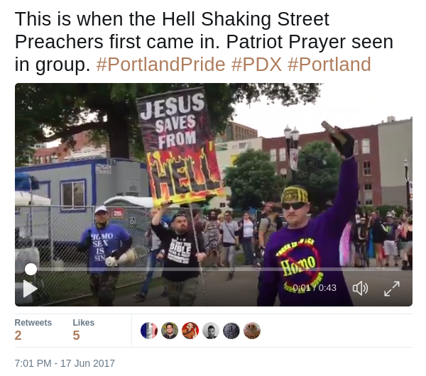 Joey Gibson attends Pride in the company of bigots