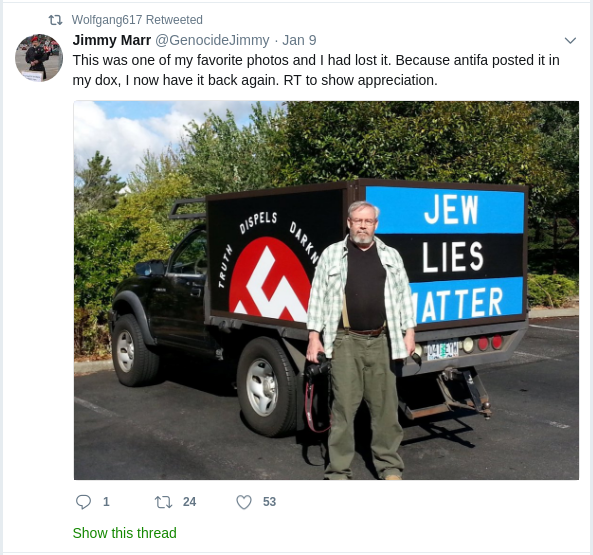 Becker boosts a neo-nazi