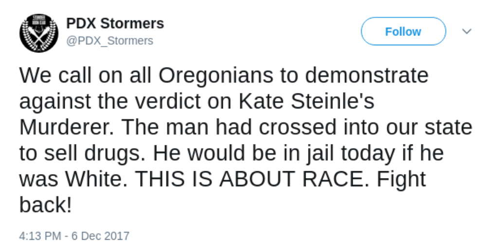 PDX Stormers rally support tweet