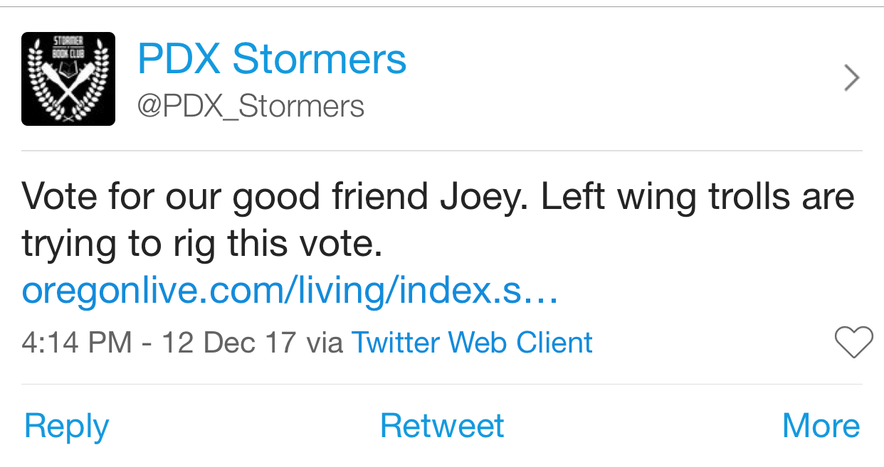 PDX Stormers vote for Joey