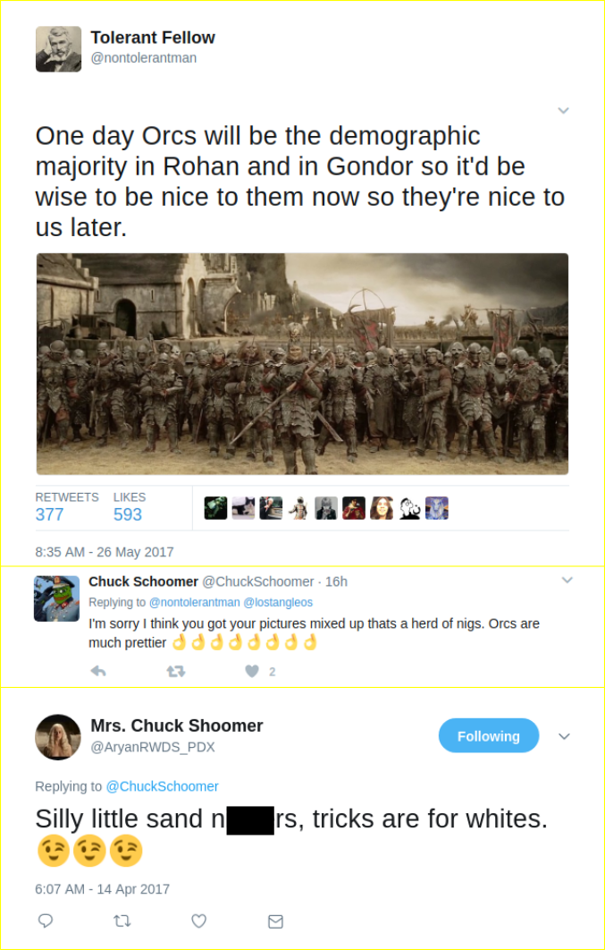 Gerasimyuk's Nazi tweets