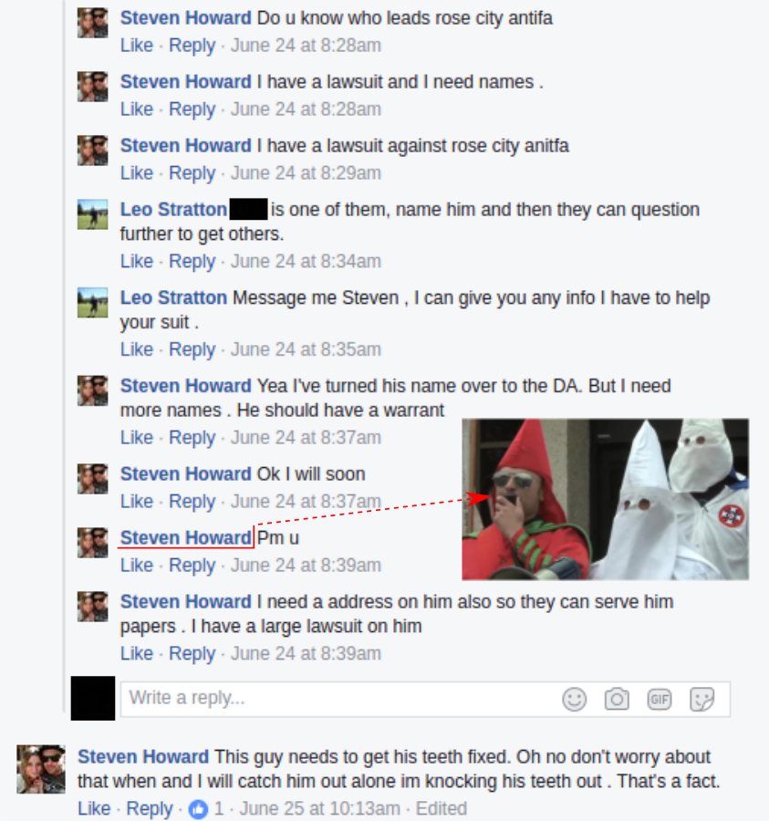 Leo Stratton conspires against political enemies with KKK Imperial Wizard and National Socialist Movement member Steven Shane Howard