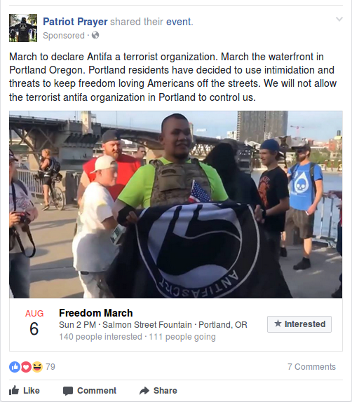 Joey Gibson's upcoming event attempts to demonize activists and residents of Portland OR