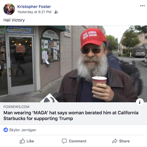 Foster is a neo-Nazi