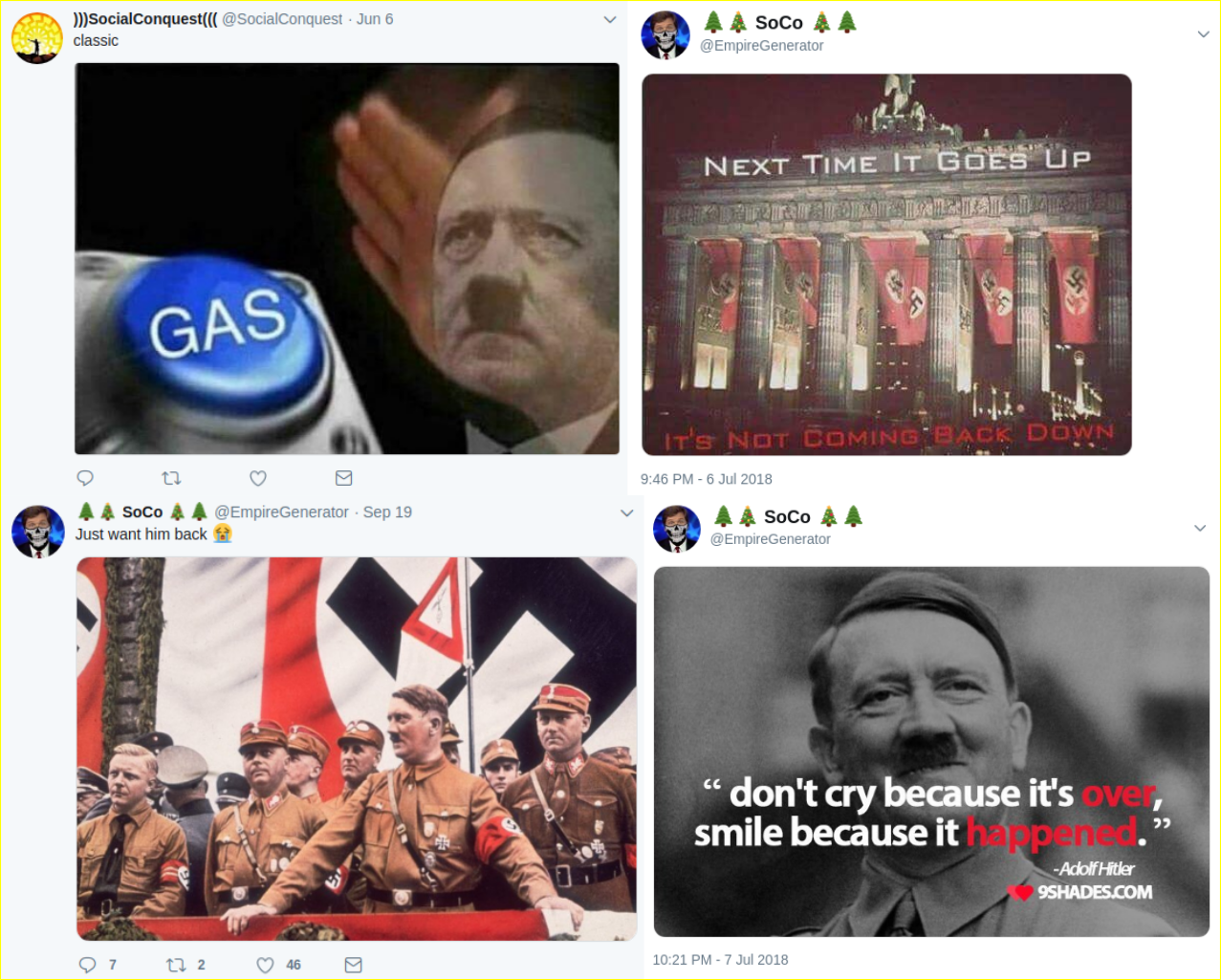 Matt Blais idolizes Hitler and expresses his hope and intention of recreating Nazi Germany in the present day