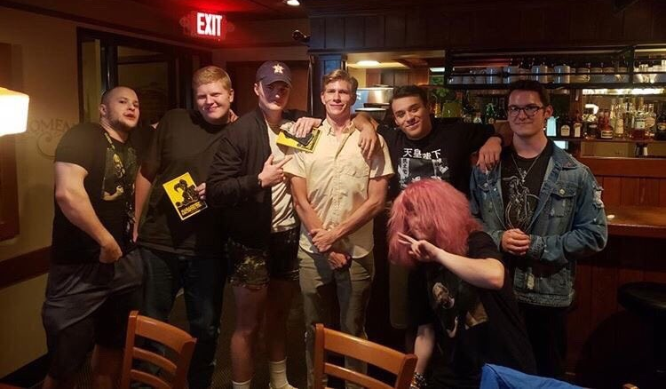 Mahoney poses with alt-right fans