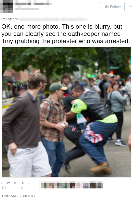 Tiny Toese assaults an activist