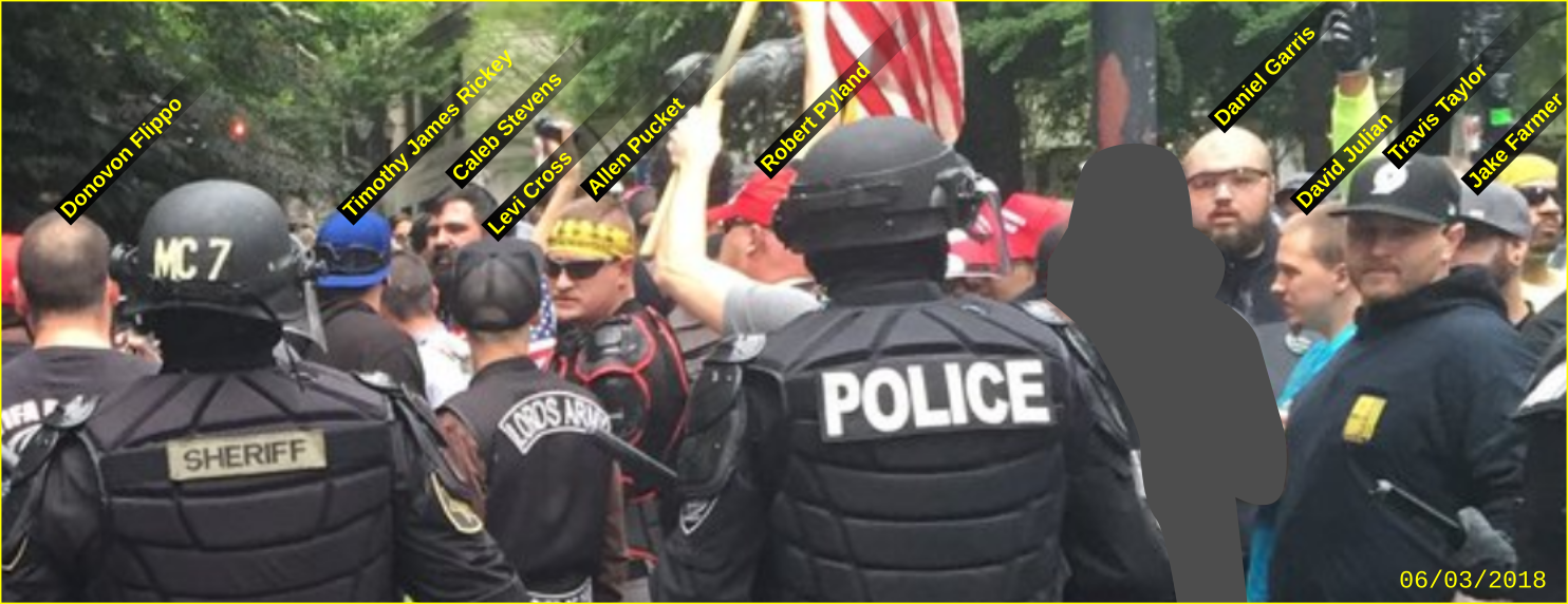 Garris marches with Proud Boys