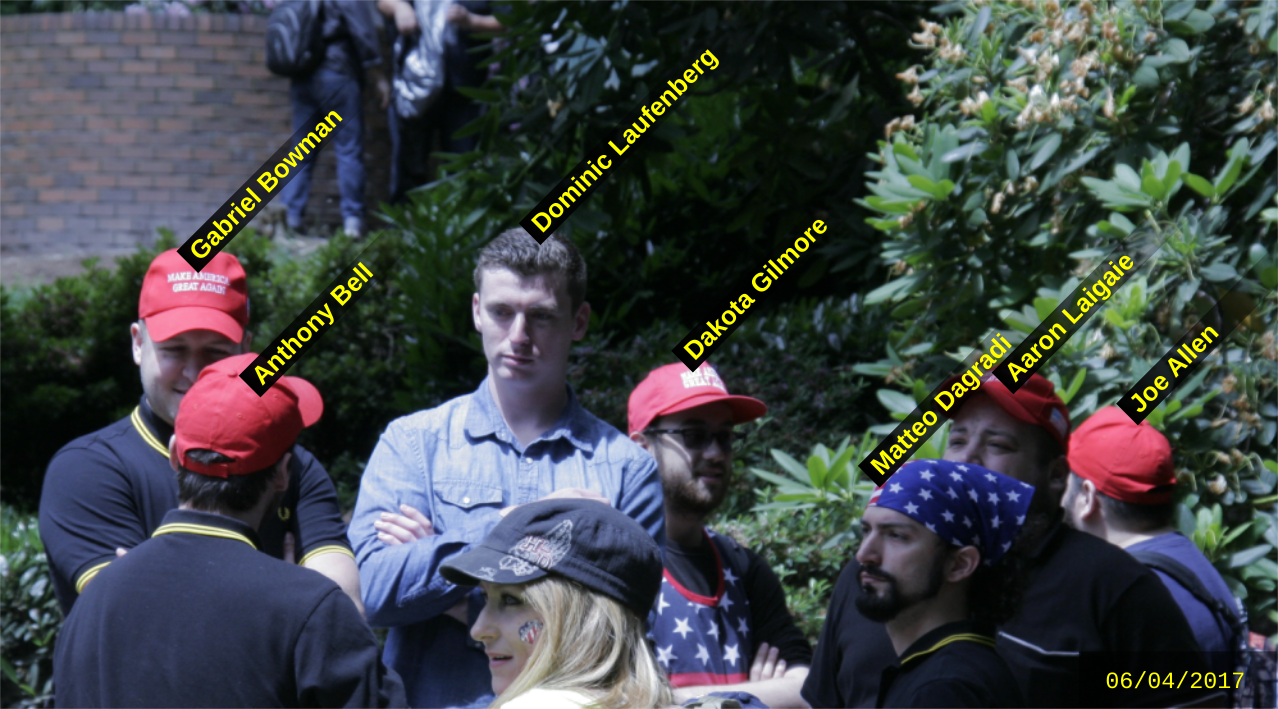 Gilmore attends the June 4 2017 Patriot Prayer hate rally