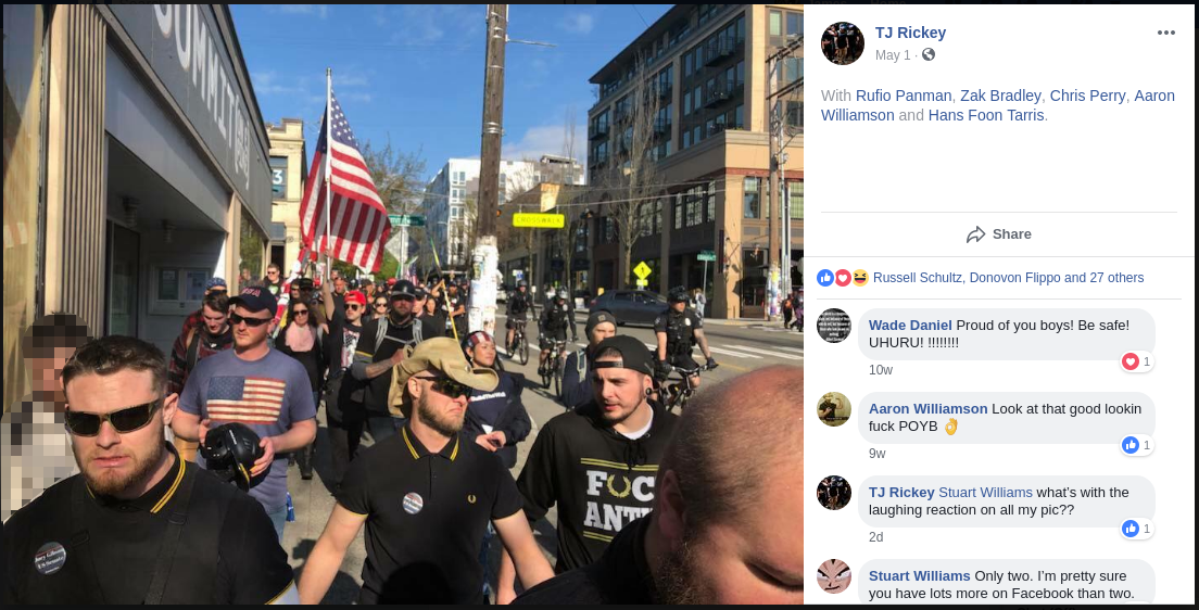 Aaron Williamson attempts to storm May Day with Proud Boys