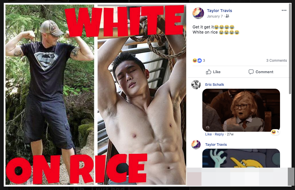 Travis Taylor's weird racist fetishism of an Asian man