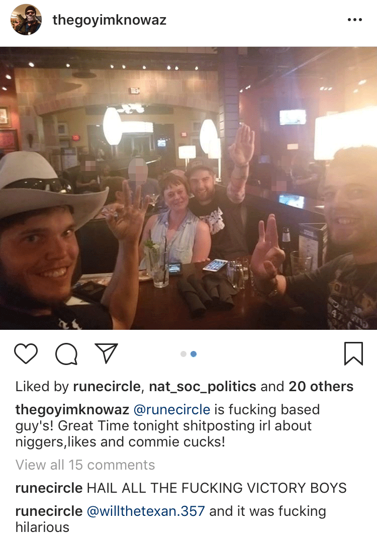 Schomaker throws up a Nazi salute in an Arizona bar