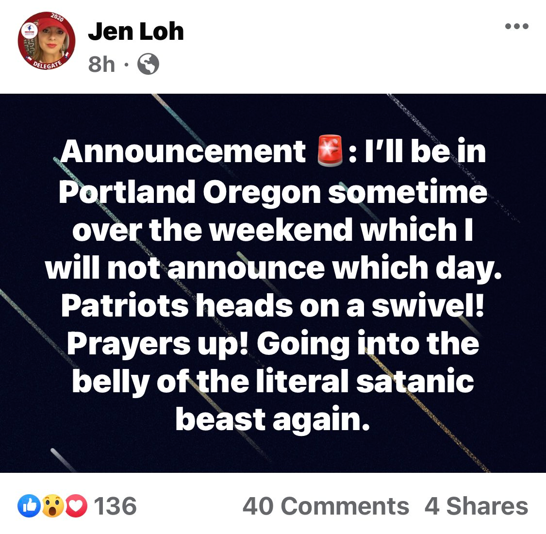 - IMAGE - jen loh heads to pdx