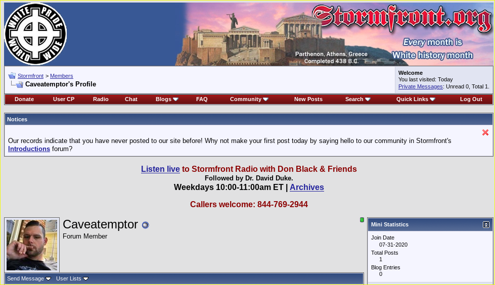 - IMAGE - Austin Lewis Miller's Stormfront profile 