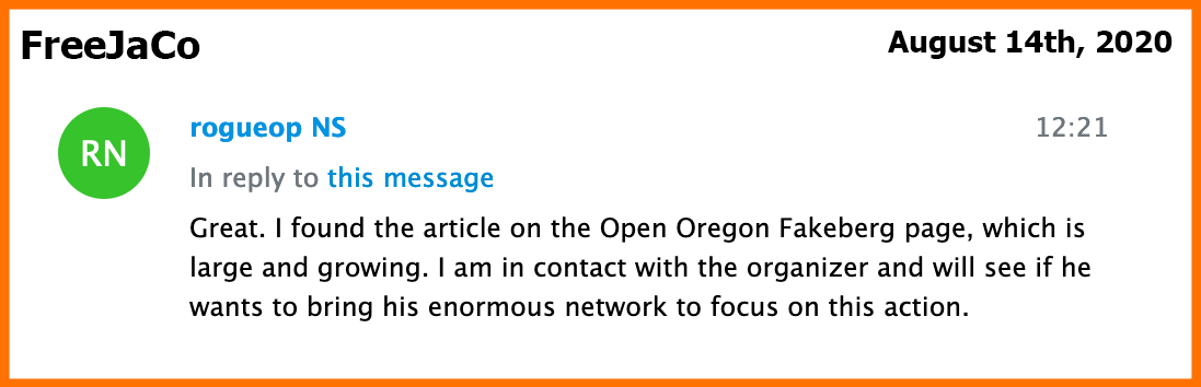 - IMAGE - Gregg discusses his contact with Open Oregon