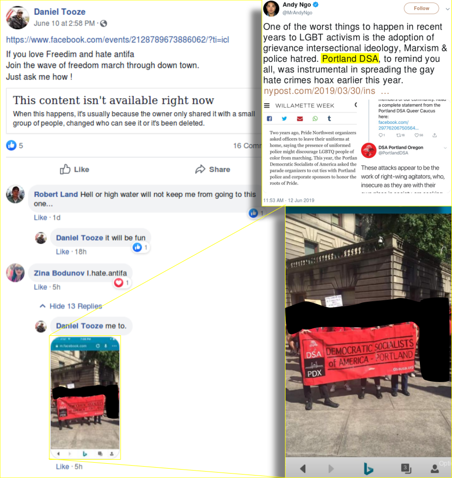 Proud Boys target the Portland DSA