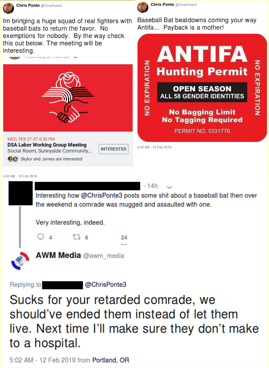 Patriot Prayer members threaten the DSA