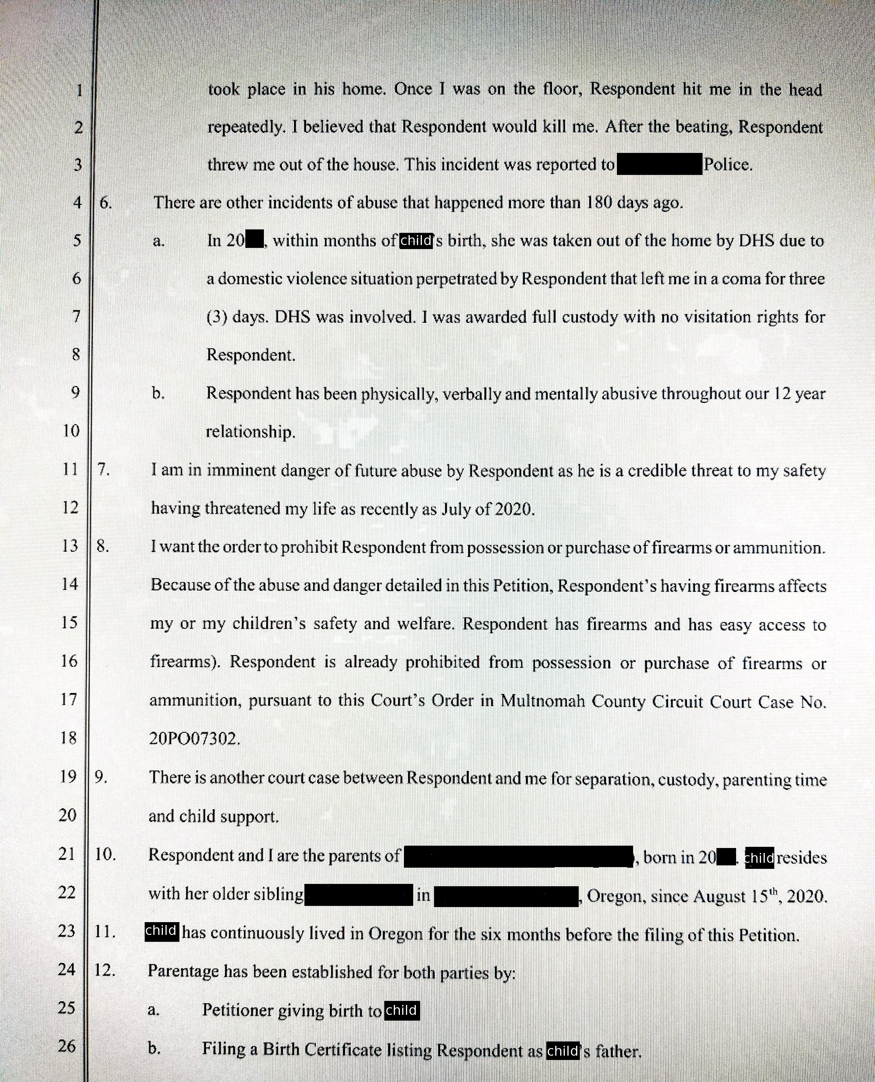 - IMAGE - Court document detailing Alexander Pappas' physical, sexual, and psychological abuse