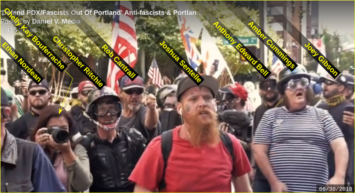 Joshua Sentelle attends a Patriot Prayer rally