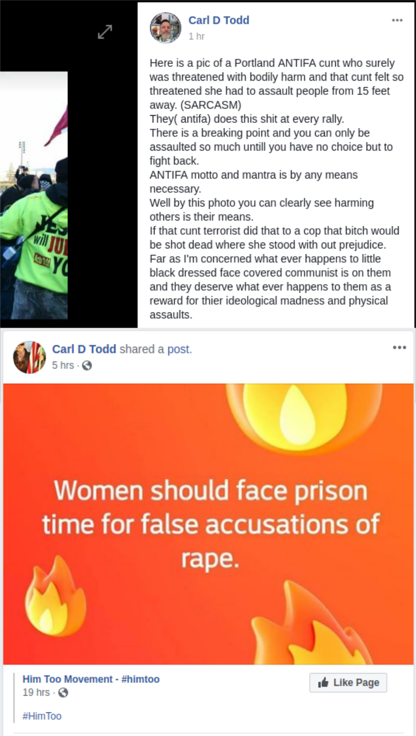 Carl D Todd is a misogynist