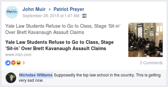 Nicholas Williams participates in Patriot Prayer discussions