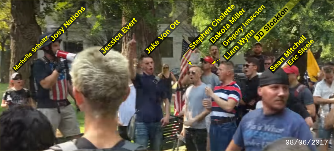 JD Stockton attends a Patriot Prayer hate rally