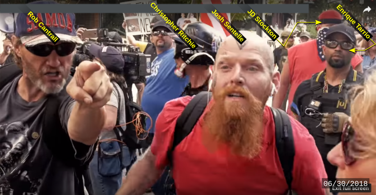 JD Stockton attends a Patriot Prayer hate rally