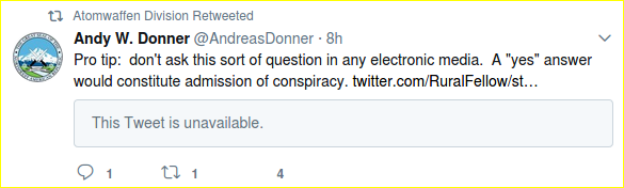 - IMAGE - Atomwaffen retweets Joel Flake