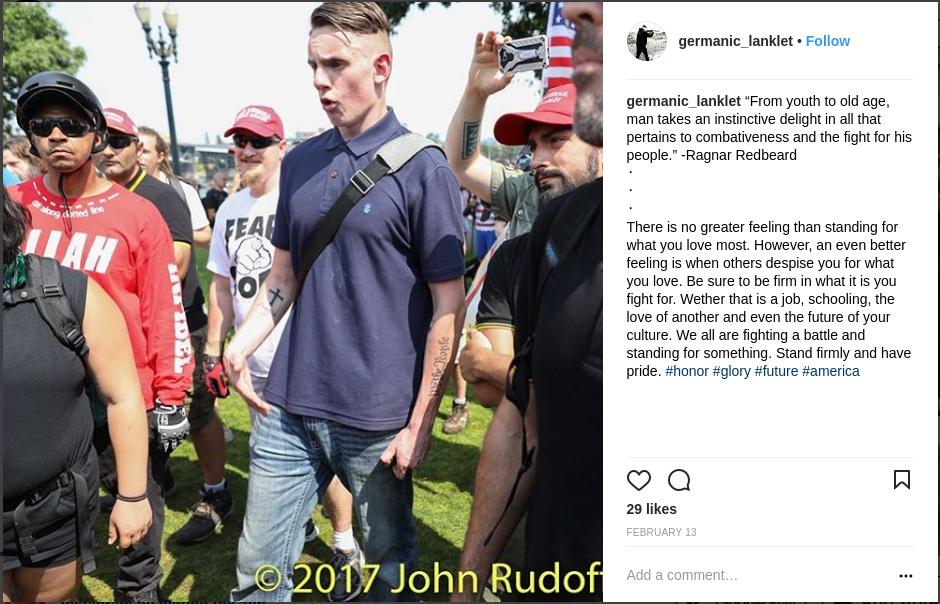 Quincy Anatello with neo-Nazi Jacob Ott