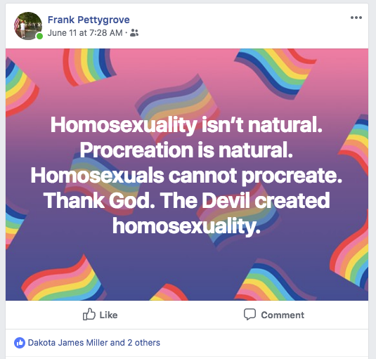 Foster demeans LGBTQ people