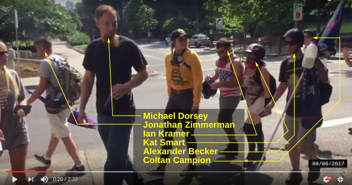 Dorsey at a Patriot Prayer rally