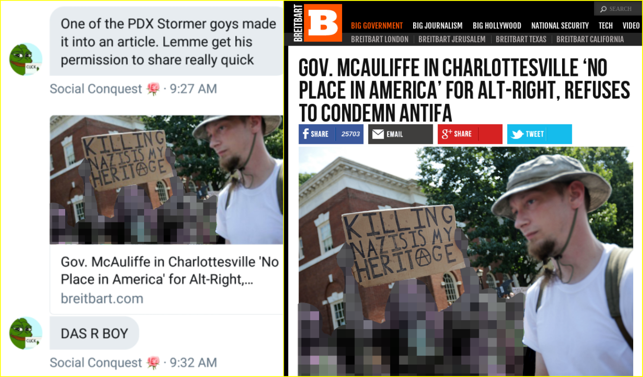 Dorsey at the Charlottesville Unite The Right neo-Nazi rally