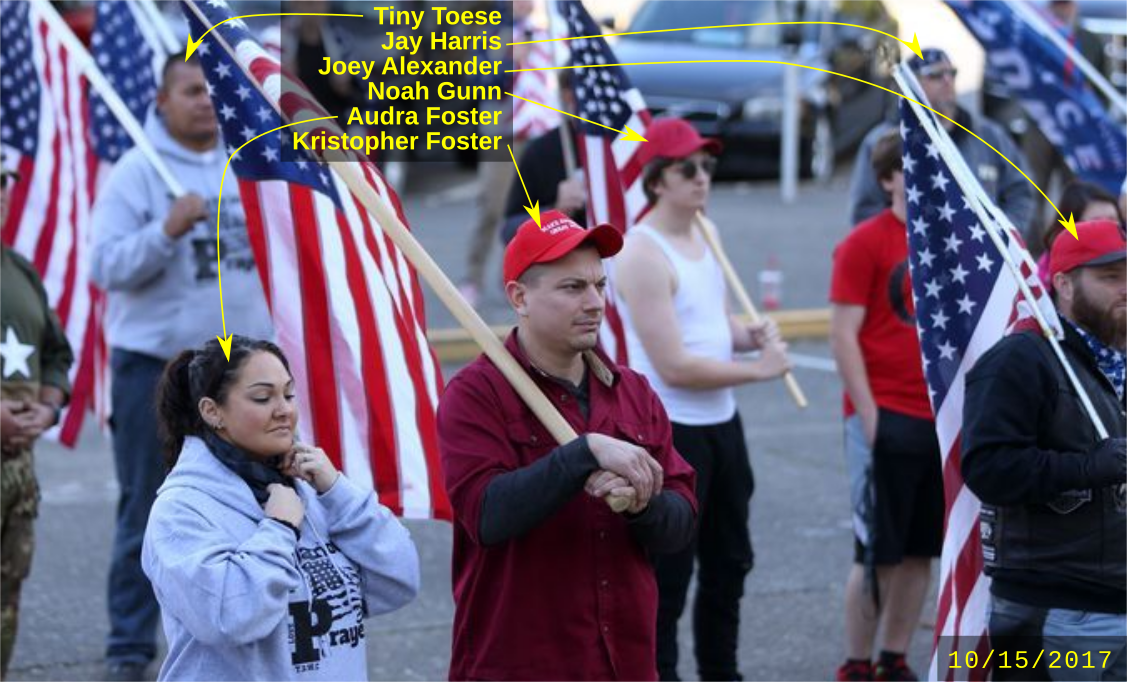 Noah Gunn at a Patriot Prayer rally