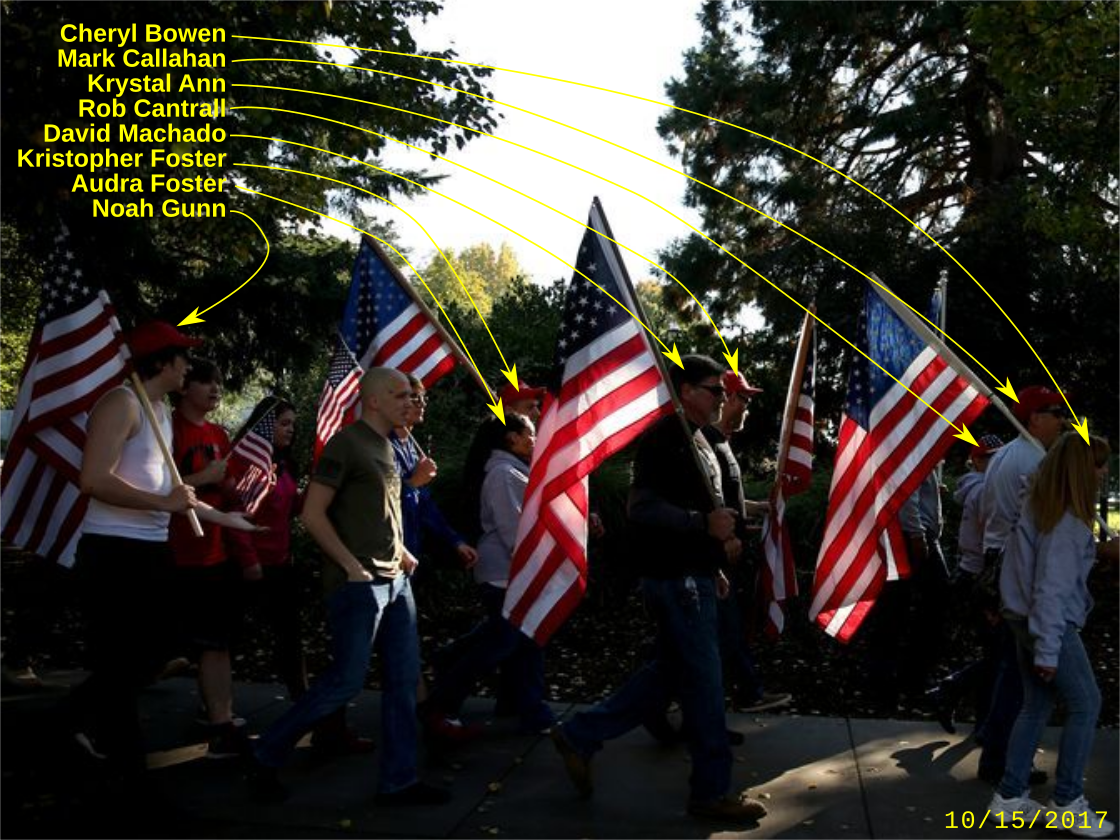 Noah Gunn at a Patriot Prayer rally