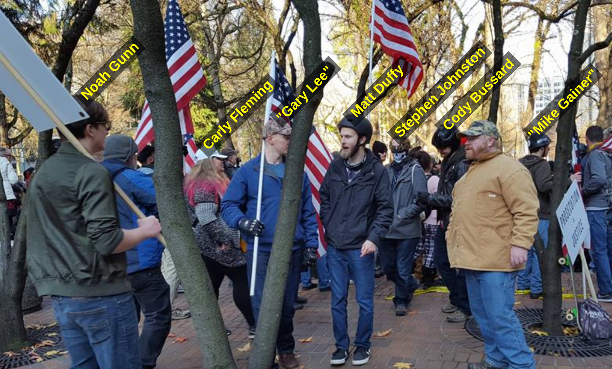 Noah Gunn hangs out with fascists at a Patriot Prayer rally