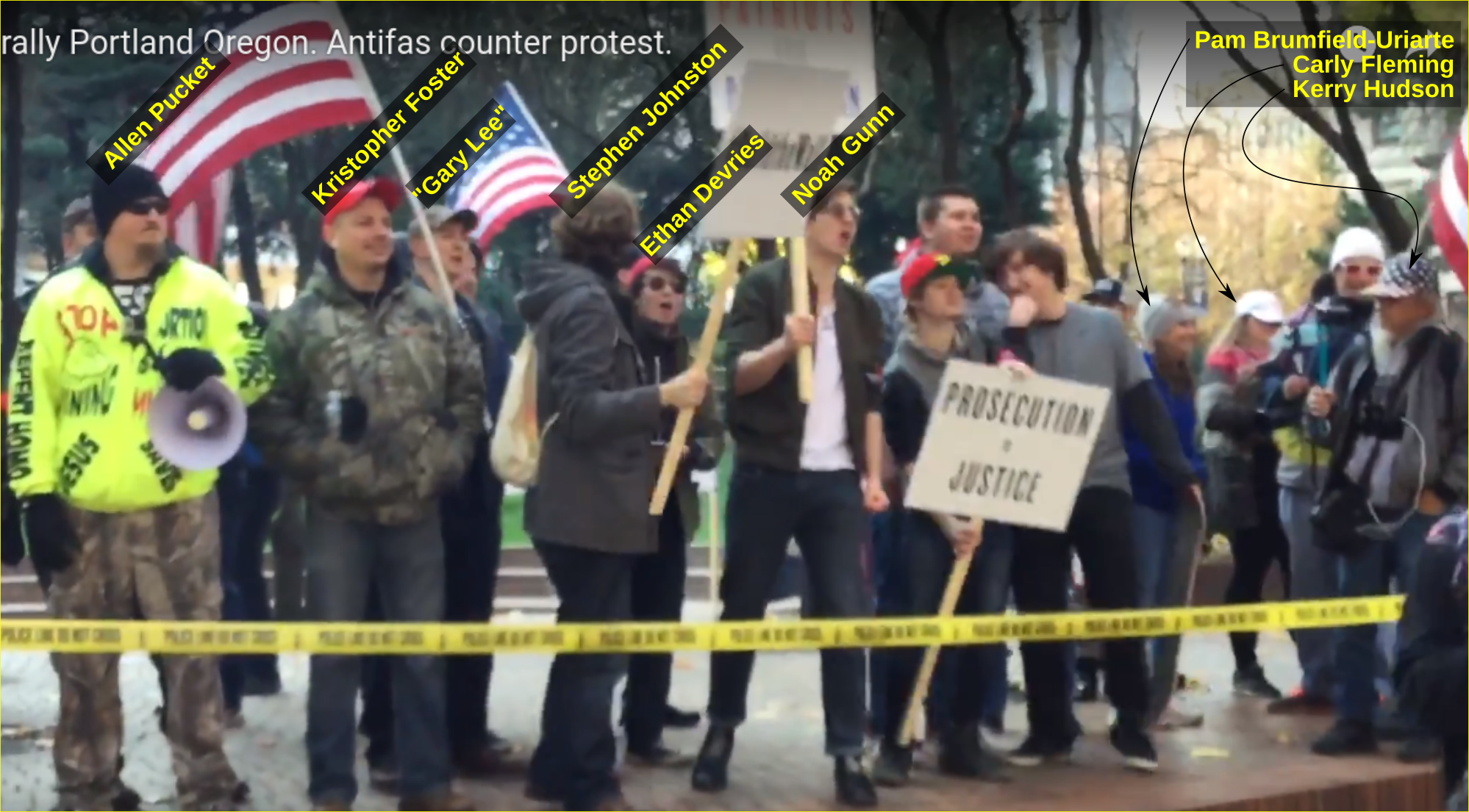 Noah Gunn hangs out with fascists at a Patriot Prayer rally