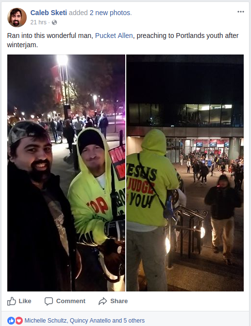Caleb Stevens poses with a violent white nationalist
