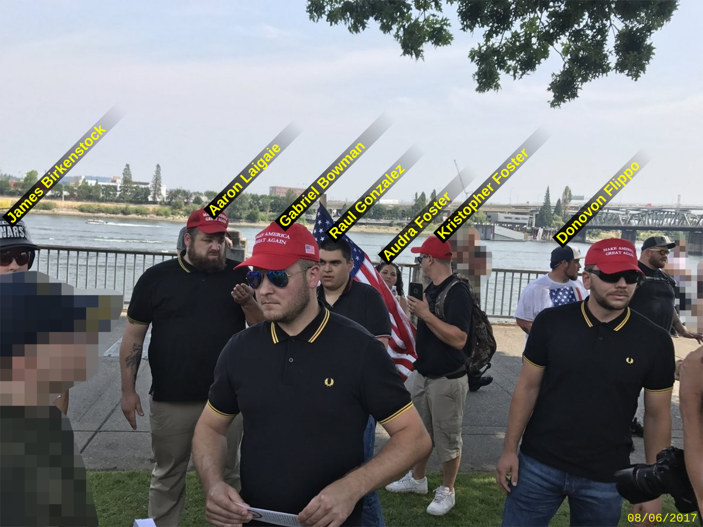 Aaron Laigaie attends a Patriot Prayer hate rally