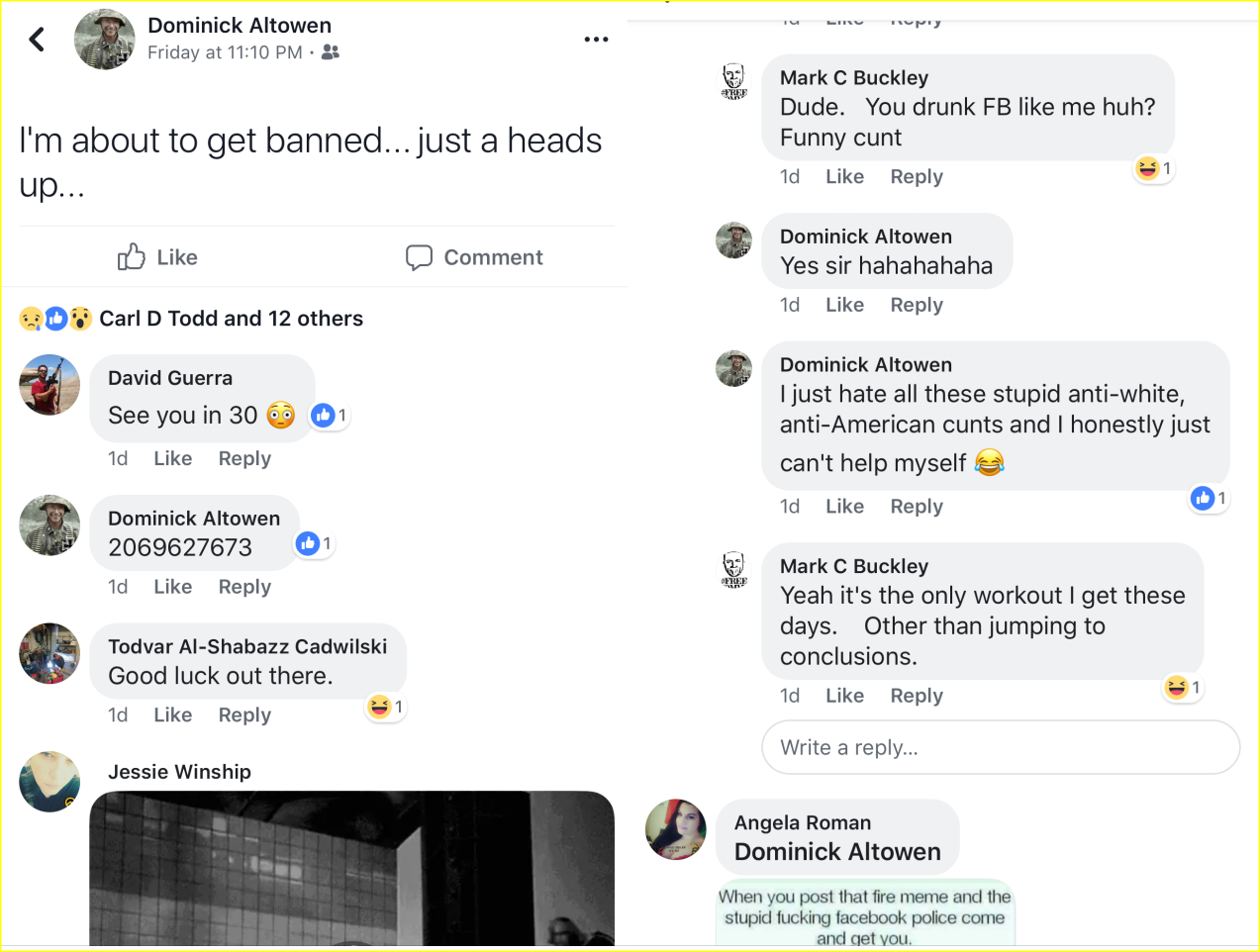 Dominick Owen maintains Patriot Prayer connections