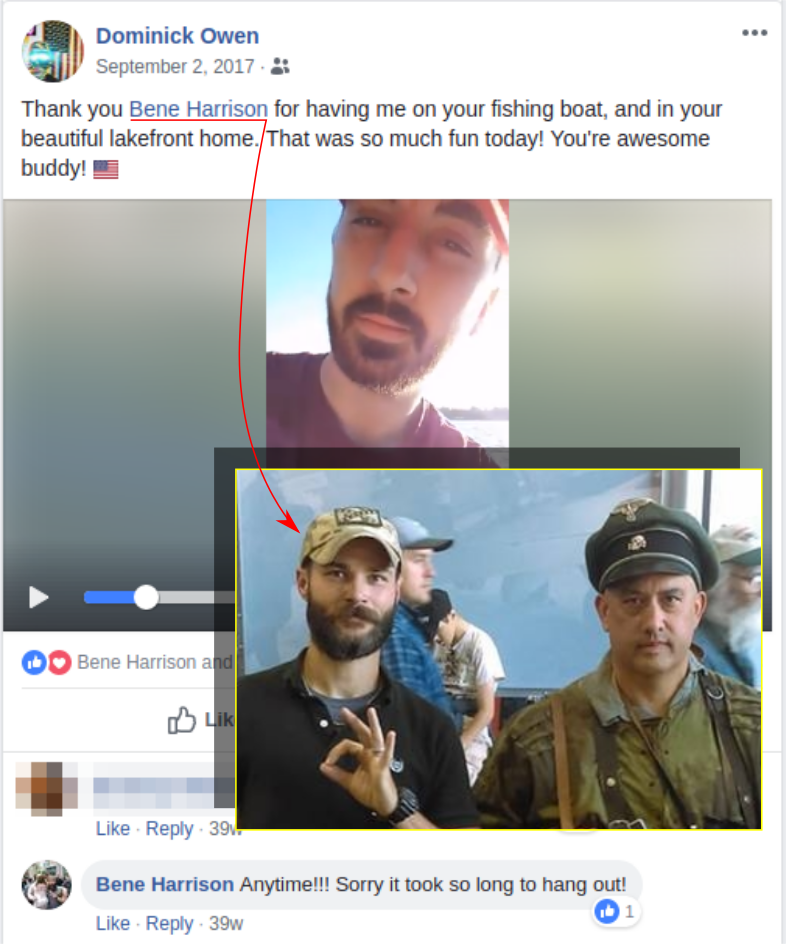 Dominick Owen associates with neo-Nazis he met at Patriot Prayer events