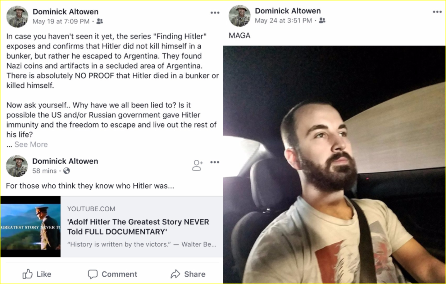Dominick Owen is an open Nazi