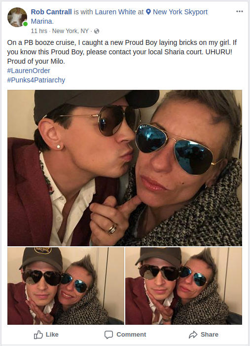 Rob Cantrall fawns over Milo Yiannopoulos