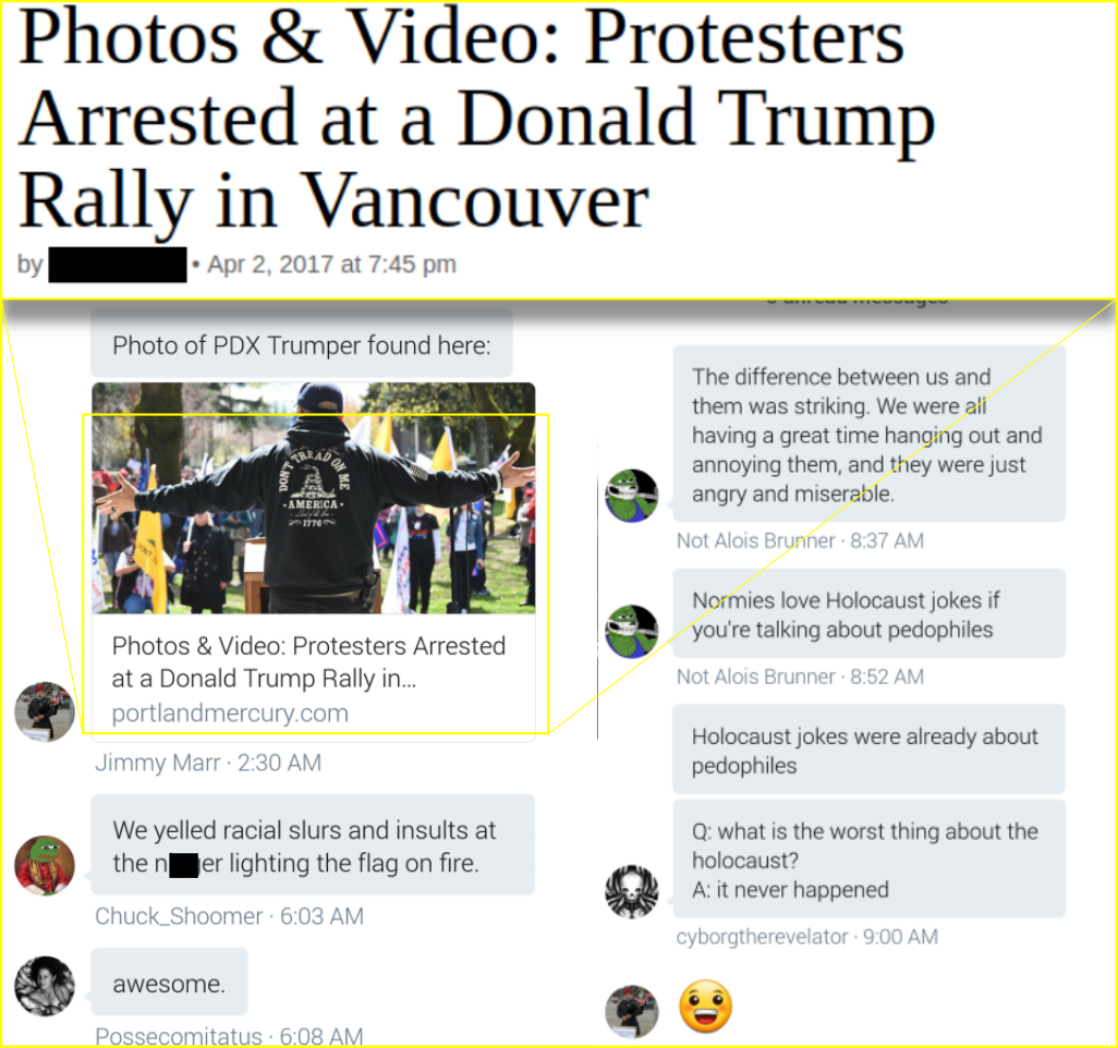 PDX Stormers collaborate with Patriot Prayer.