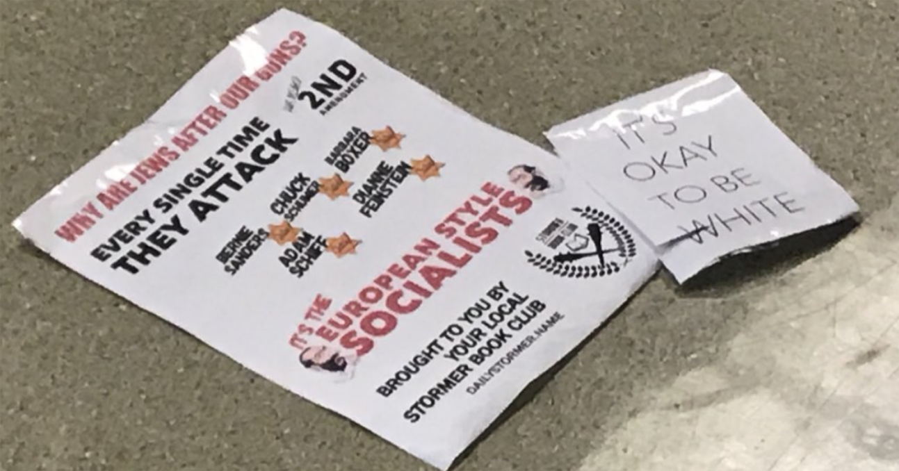 Anti-Semitic flyers posted by PDX Stormers at Clark College