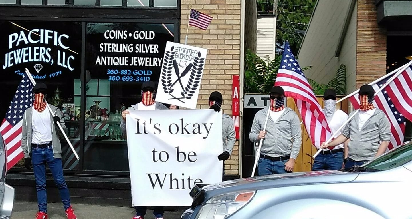 The PDX Stormers hold a neo-Nazi march in Downtown Vancouver WA