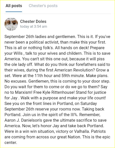 - IMAGE - threats from nazi chester doles