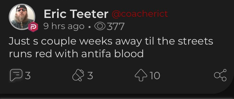 - IMAGE - eric teeter wants to do fascist murders