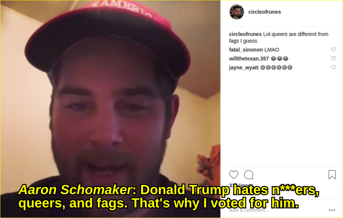 Schomaker supports Trump because of bigotry